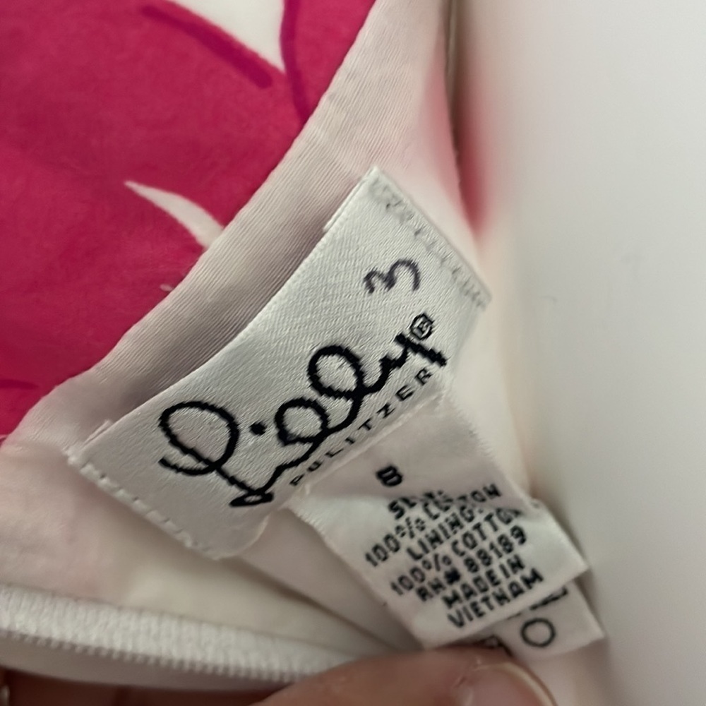Lily Pulitzer White Pink Floral Halter Dress - Picture 6 of 7